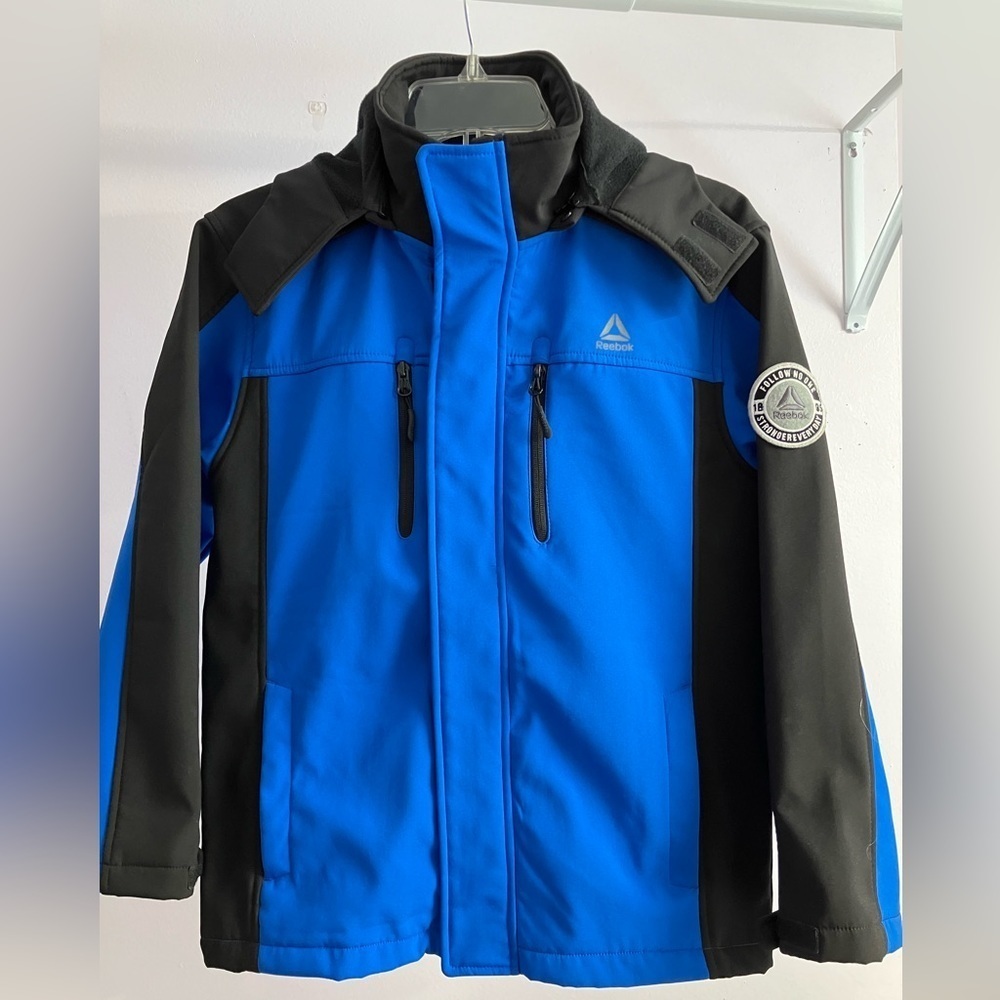 Reebok Boy’s Cold Weather Jacket/Coat, Size M (10-12), Blue/Black